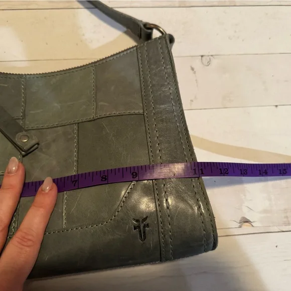 Frye light blue leather shoulder or crossbody bag - Picture 10 of 12